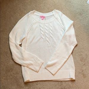 Lily Pulitzer cream sweater, EUC